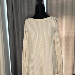 LOFT Cream Knit Sweater